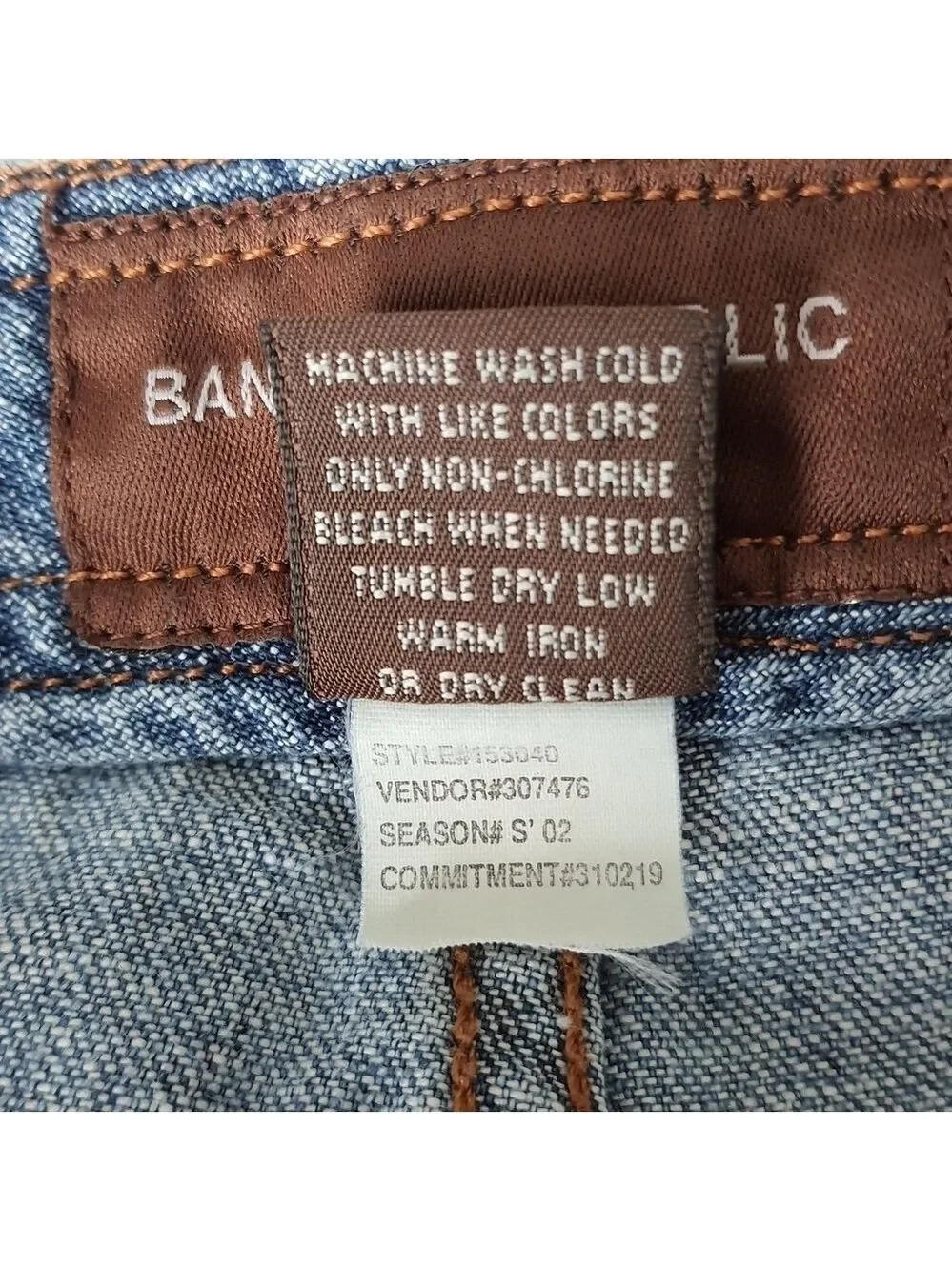 Wide Leg VNTG Jeans No Back Pocket 90s Altered Hem Y2k